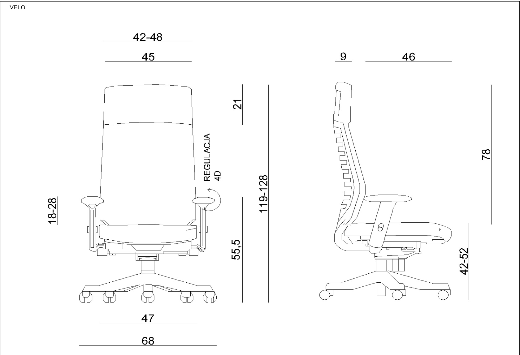 fotel gabinetowy, krzesło biurowe, fotel do komputera